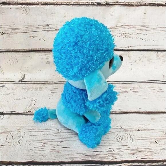 TY BEANIE BOOS Mandy Blue Poodle Plush - Picture 4 of 6